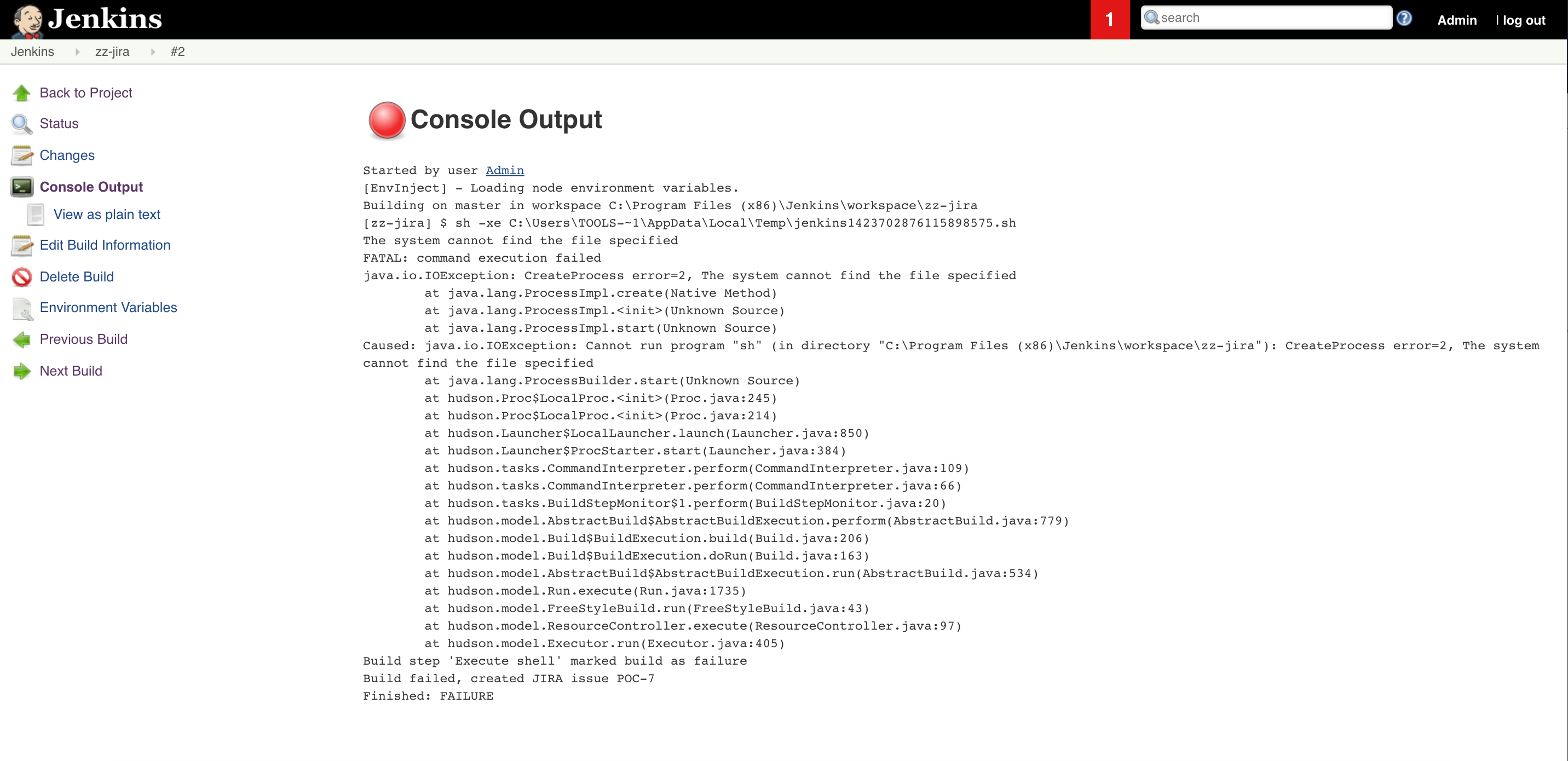 console output screenshot - DevOpsBuzz