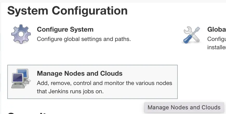 Manage Jenkins nodes