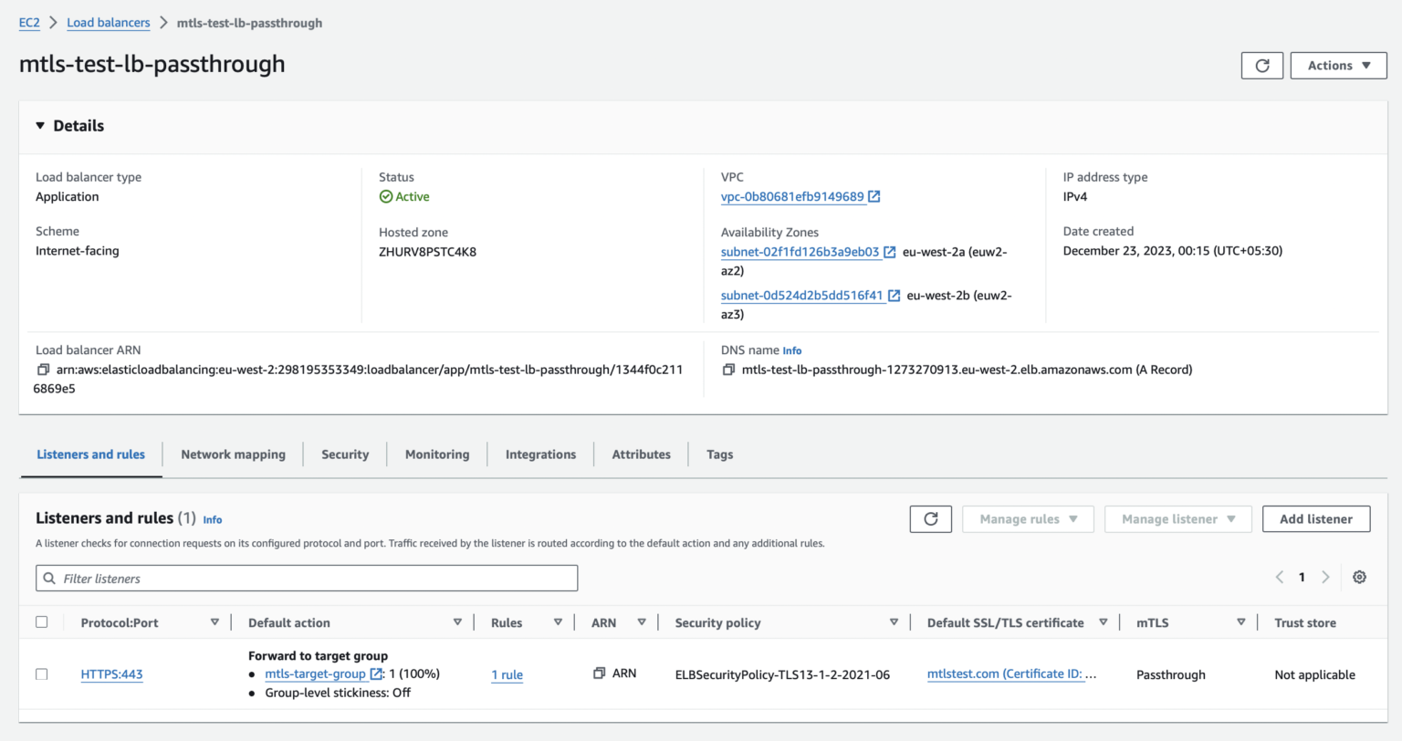 AWS Application Load Balancer (ALB) now supports Mutual TLS (mTLS ...