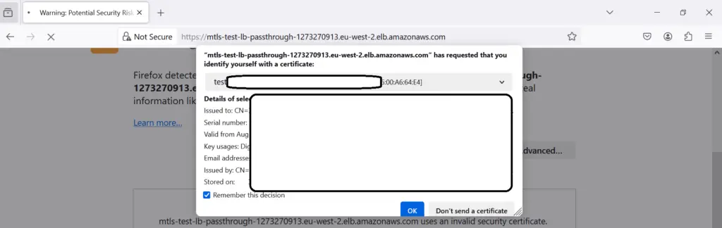 mtls passthrough bad cert prompt - DevOpsBuzz